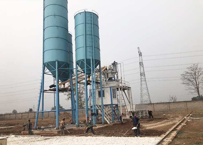 Concrete Mixing Station for Cement Pipe Production Concrete Mixing Station for Cement Pipe Production